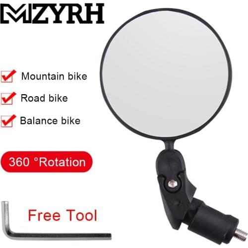 Bicycle Mirror Universal Handlebar Rearview mirror 360 degree Rotate Wide-angle Mirrors For 22.2MM MTB handlebar Bike Accessorie