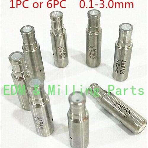 1PC/6PC Wire EDM Drilling Machine CZ140 Pipe White Ceramic 30x8x5x6mm 1.3mm - 2.6mm For CNC Machine Service