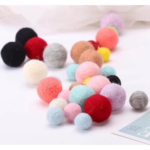 Purely manual wool felt pompon color random DIY felt pompons