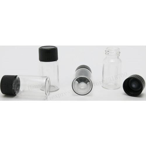 360 x 10cc Portable Wholesale Empty 10ml Clear Cork Glass Bottles Vials With Plastic Screw Cap 22mm