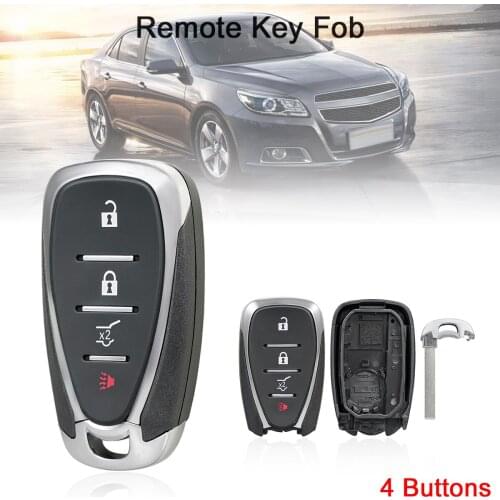 4 Buttons Smart Remote Key Shell Replacement Keys Fob Body Housing Fit for Chevrolet Cruze Malibu Camaro