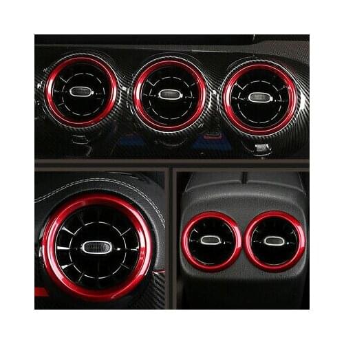 ABS Red Inner Air Condition Vent Cover Trim 7pcs For Benz A Class 2019