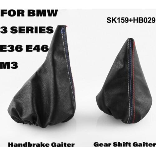 Car Handbrake Gear Cover for BMW 3 Series E36 E46 M3 Leather Handbrake Cover Shift Dust Cover Decoration Car Accessories