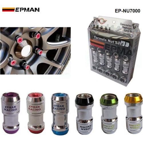 CNC 20PCS AUTHENTIC EPMAN ACORN RIM Racing Sports Car Lug Wheel Nuts Screw M12 X 1.5 MM HU-NU7000-1.5