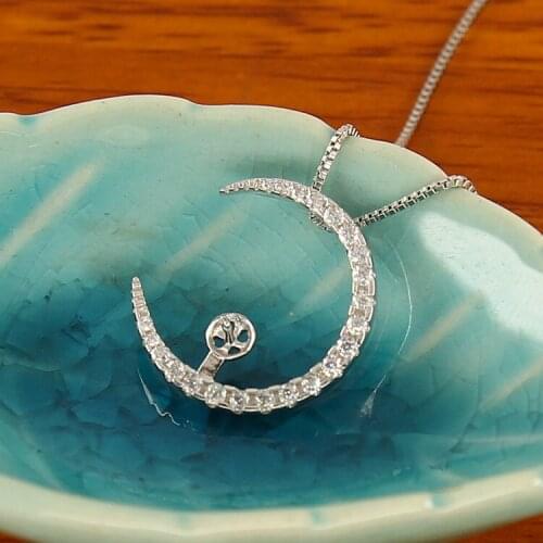 HOT Moon Popular European Style Pearl Pendant Mountings, Pendant Findings, Pendant Settings Jewelry Parts Fittings