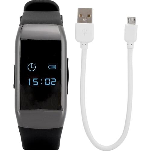 HD 1080P Camera Wristband Watch Digital Audio Voice Recorder Bracelet Noise Reduction Recorder Wristband16GB