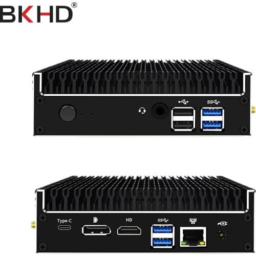 Intel Core i5-10210U Quad Cores 6USB Firewall Mini PC Mini Computer Fanless PC Windows 10 pro Desktop USB3.0 Htpc MINIP