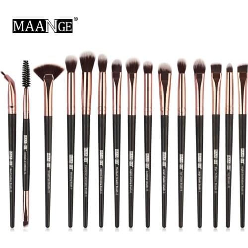 MAANGE 15PCS Makeup Brushes Eyeshadow Brush Eyebrow Make Up Brushes Set Hair Synthetic Bristles Cosmetics Kits Beauty Tool