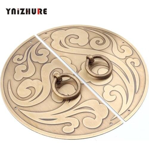 Copper Handle Chinese Antique Metal Furniture Accessories Round Door Cabinets on The Door Handle 110mm 150mm 180mm