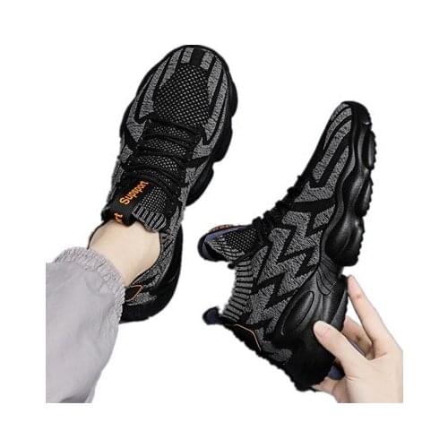 Fashion mens shoes new summer breathable mens mesh sports casual net shoes running flying woven socks trendy men sneakers