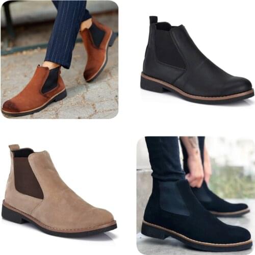 Men Shoes 2021 Fashion New Season Autumn Winter Boots Chelsea Boot Outdoor Slip-on Orthopedic Ankle Boot Comfortable Male Shoes