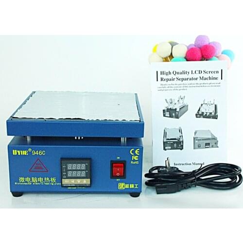 200*200mm Mobile Phone Explosion Broken Screen Mobile Phone LCD Touch Screen Repair Heating Plate Preheating Platform UYUE 946C