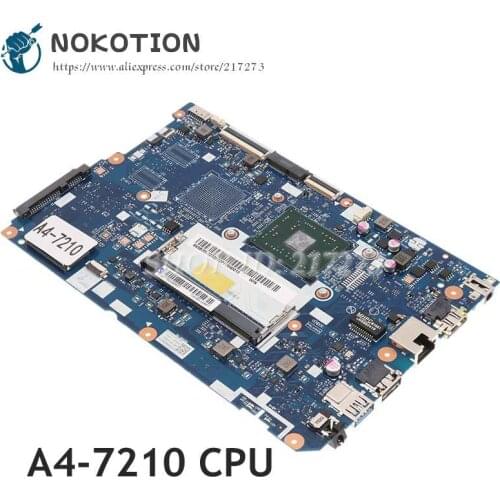 NOKOTION For Lenovo Ideapad 110-15ACL Laptop Motherboard DG520 NM-B051 MAIN BOARD with A4-7210 CPU DDR3