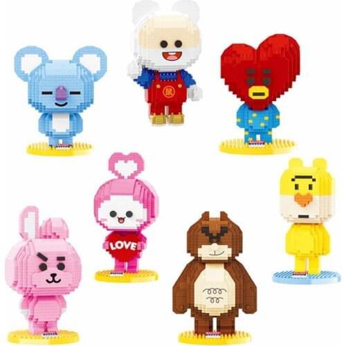 Singer trend Cartoon building Mini Love Bear blocks brick toys cartoon characters teaching units childrens toy