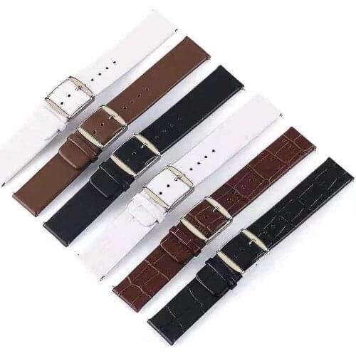Leather Ultra-thin leather watch strap 14-24MM For CK Watch/Samsung Galaxy Watch/moto360 II watch band Quick Release Watchband