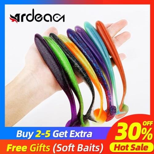 Ardae fishing lure Easy Shiner 110mm T-tail Wobblers Silicone relax shark Artificial Double Color Baits bass perch leurre souple