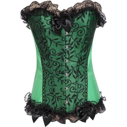 Sexy Lingerie Women Gothic Lace Up Overbust Corset Waist Trainer Bustier Top Body Shapewear Slimming Clothing Plus Size S-6XL