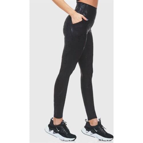 Superstacy Glitter High Waist Pockets Black Sports Leggings