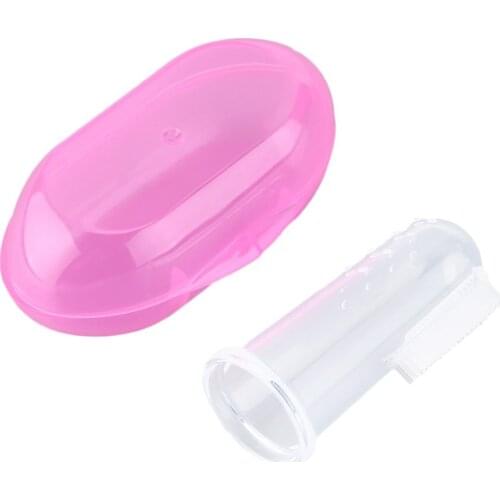 Dental Care Baby Toothbrush Kids Silicone Finger Brush Clear Massage Soft Teether With Box For Infant Boy Girl Teeth