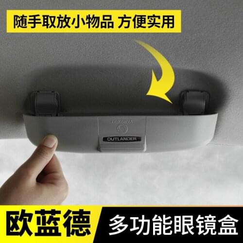 High-quality ABS car interior handle glasses case, storage box For Mitsubishi Outlander 2013-2018 Car-styling Car Accessories