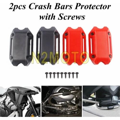 25mm 1 Pair Motorcycle Bumper Engine Protective Guard Crash Bars Decorative Block Protector Red For BMW R1200GS LC Adv F800GS