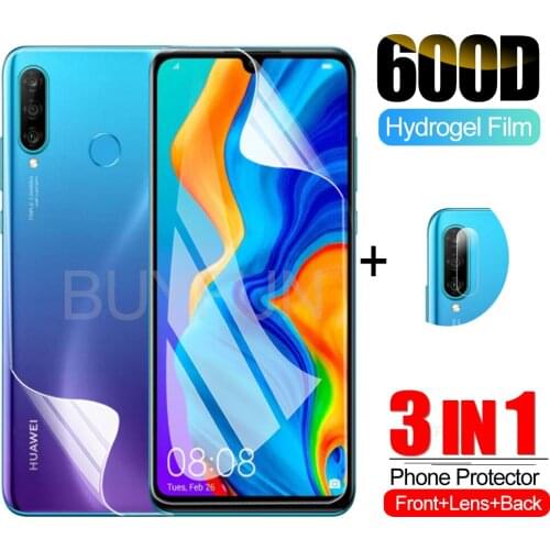 Protective Hydrogel Film 3-IN-1 For Huawei P30 Pro Lite Screen Protector Camera Lens Glass for huawei p30 pro lite huawie film