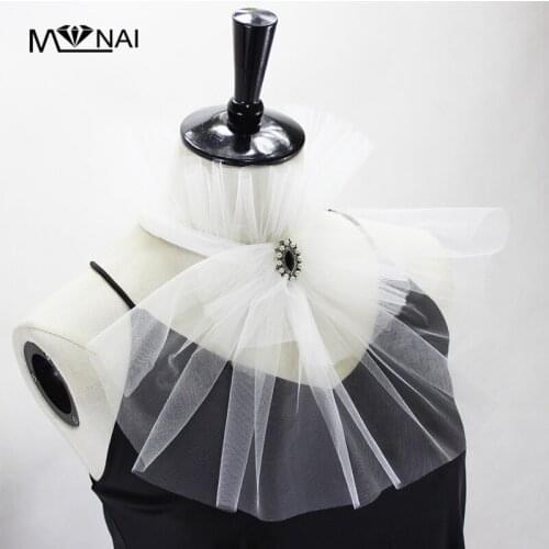 Women Girls Victurian Ruff Collar Net mesh Ruffle Collars Detachable Fake Collar Accessory
