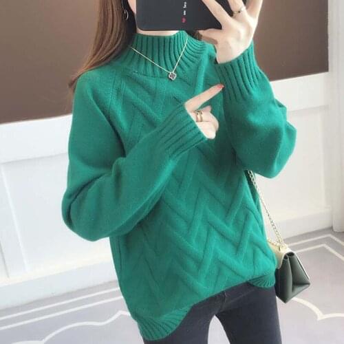 Bella Philoosphy Wonder Solid Women Sweater Lady Casual Long Sleeve Knitted Sweater Female Winter O-neck Warm Loose Pullover