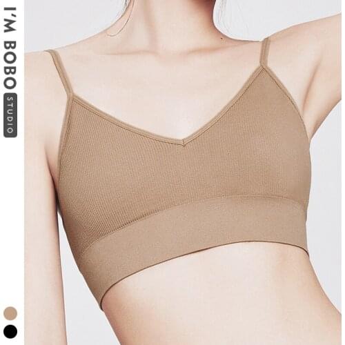 IMBOBO Women Hollow Out Bralette Solid Color Beauty Back Lace Underwear Sexy Female Add pad Wireless Bra Seamless Lingerie