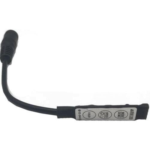 1pc black color 12V 24V Mini 3key LED dimmer mini led controller with DC connector 12A Good Quality