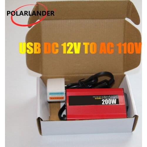 12v to 220v Polarlander inverter 200W Car inverter 12v 220v 200w 50Hz inverter with USB Modified Sine Wave Power inverter