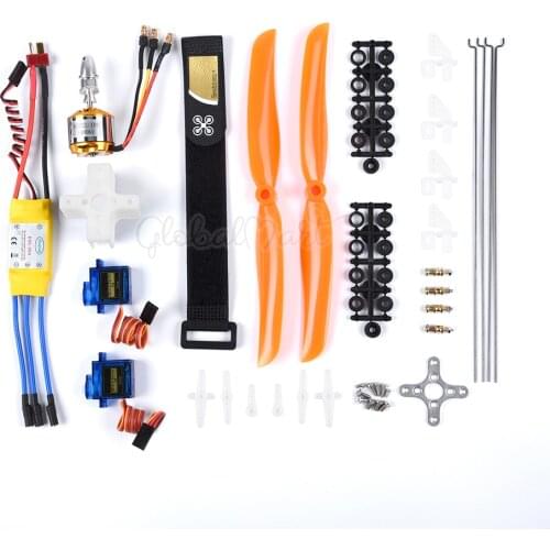 2212 1400KV Brushless Motor + 30A / 40A ESC + SG90 Servo + 8060 Propeller + Push Rod + Servo Angle Adjuster For RC Wing SU-27