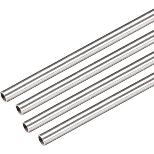 Uxcell 4Pcs 304 Stainless Steel Capillary Tube Tubing 2.2mm ID 3.2mm OD 300mm Length 0.5mm Wall