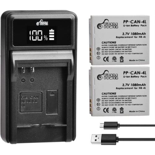 NB-4L NB4L NB 4L Battery and LED Charger for Canon Digital IXUS 100 110 30 IS IXY IS i7 ELPH 100 HS ELPH 300 HS ELPH 310