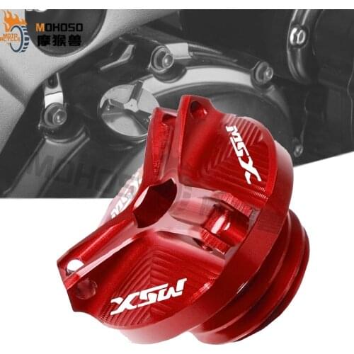 MSX 125 Motorcycle Accessories Engine Oil Cup Plug Cover For Honda MSX125 Grom MSX 125 M20*25 Motorcoss Aluminum Oil Filler Cap
