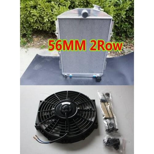 Aluminum Radiator + Fan For Chevrolet CHEVY HOT / STREET ROD 350 5.7L V8 W/Tranny Cooler 1938 Auto 38