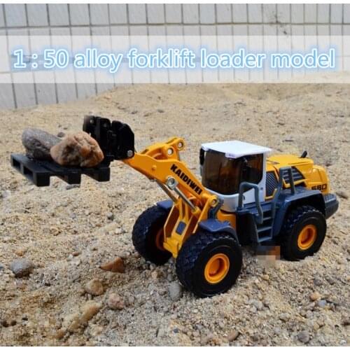 Free shipping! 1 : 50 alloy slide toy models construction vehicles,forklift loader model, Childrens educational toys