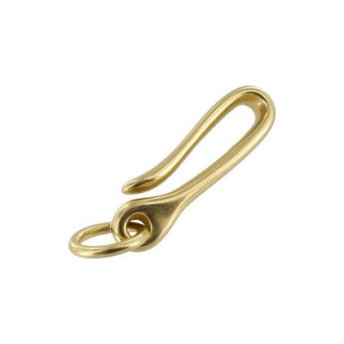 Solid Brass Retro U Hook Keychain Key Ring Belt Wallet Chain Fish Hook 3 Sizes