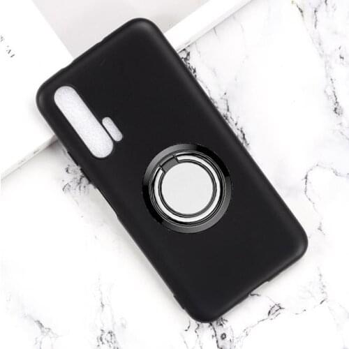 For Huawei Honor 20 Pro Back Ring Holder Bracket Phone Case Cover Phone TPU Soft Silicone Cases ON Huawei Honor 20Pro 6.26"