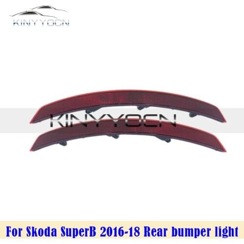 For Skoda SuperB 2016 2018 Rear Bumper Fog Light Reflector Stop Light Rear Fog Light Foglamp Brake Lamp Warning Lamp