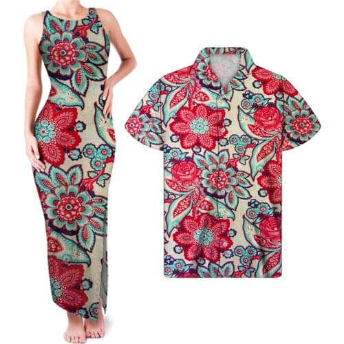 HYCOOL Women Floral Long Wedding Party Dress Wholesale Couples Match Clothing Elegant Women Sleeveless Improved Cheongsam Dress