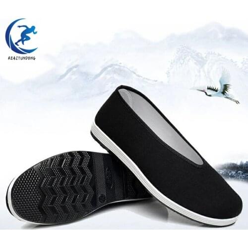 Chinese Traditional Old Beijing Shoes Bruce Lee Breathable Kung Fu Tai Chi Shoes Rubber Sole Martial Art Sneakers for Men Women