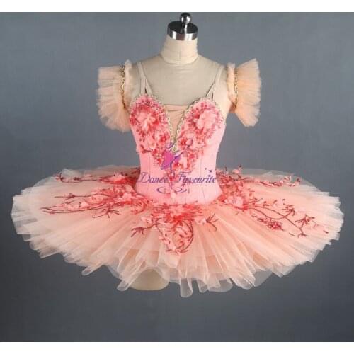 Customer Made Peach Classical Pancake Ballet Tutu,Women/Child Solo Dance Performance Dress,Ballerina Professional Stage Costume