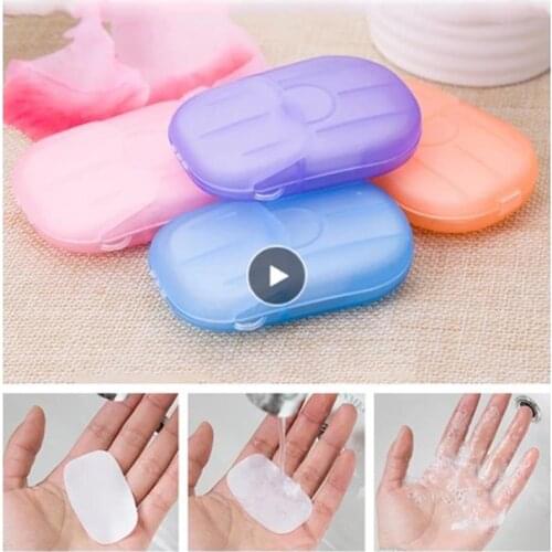 Soap Box Paper Washing Hand Bath Travel Foaming Scented Slice Sheets Foaming Portable Disinfecting High Quality Conveniet Small