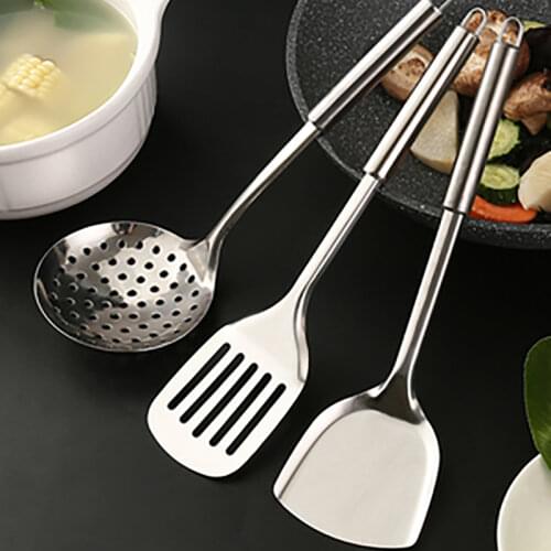 Nonstick stainless steel kitchen cooking slotted turner spatula egg silicone turners spatula for non-stick pan