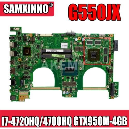 Akemy Laptop motherboard for ASUS VivoBook N550JX N550JK N550JV N550J original mainboard I7-4720HQ/4700HQ GTX950M-4GB