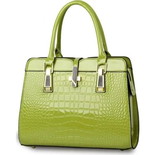 Fashion New Crocodile Pattern Handbag Ladies Brand Designer Motorcycle Bag Large-Capacity Sequined One-Shoulder Messenger Bag