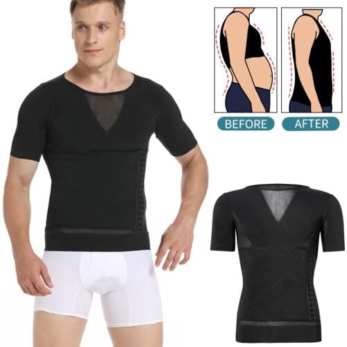 Men Body Shaper Abdomen Reducing Shapewear Waist Trainer Belly Slimming Shapers Male Compression Shirts Abs Slim Vest Corset