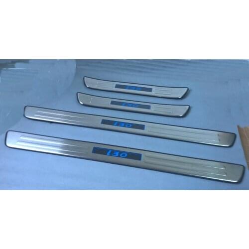 For HYUNDAI I30 2007 -2011 LED Welcome Pedal Scuff Plate Door Sill Cover car styling auto accessories Car styling