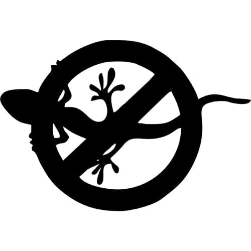 MIGNATIS - Lizard Prohibited Sign Label Sticker Sticking Mural Art Decal For Car Window Loptop Decoration Vinyl Stickers Waterpr
